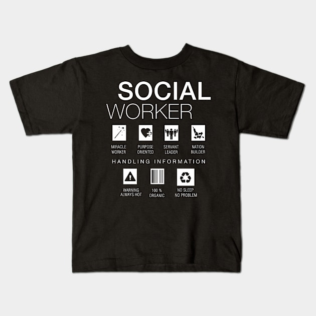 Social Worker Funny Kids T-Shirt by CrissWild